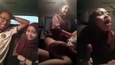 Ukhti Hijab Cantik Pasrah Goyang Mobil